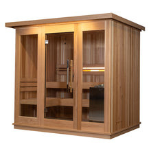 Phòng xông hơi khô truyền thống dành cho 4-6 người trong nhà 9kw Spruce Bắc Âu trong nhà với máy sưởi Harvia