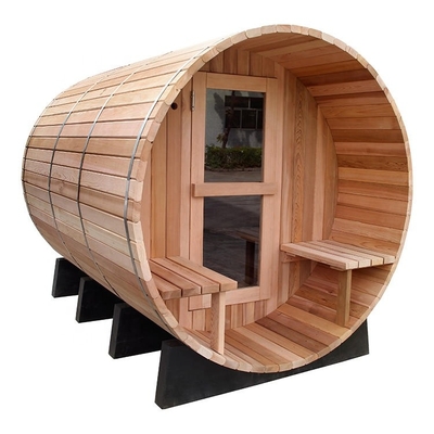 Red Cedar Barrel Sauna Phòng xông hơi ngoài trời Phòng xông hơi khô Vòng ngoài trời Phòng xông hơi khô ngoài trời