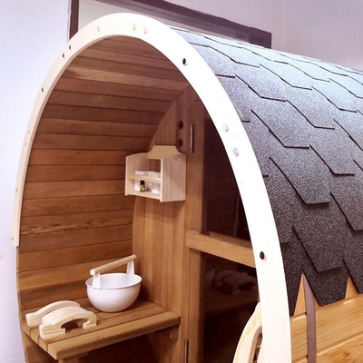 Red Cedar Barrel Sauna Phòng xông hơi ngoài trời Phòng xông hơi khô Vòng ngoài trời Phòng xông hơi khô ngoài trời