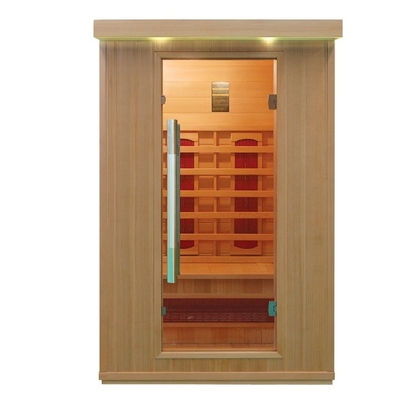 Phòng xông hơi hồng ngoại xa ngoài trời Hemlock phổ biến sang trọng Máy sưởi hồng ngoại bằng gỗ