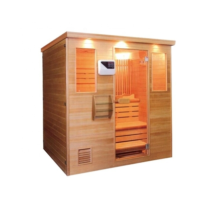 Prefab Corner Phòng xông hơi bằng gỗ cho 4 người Phòng xông hơi ướt cho phòng khách sạn