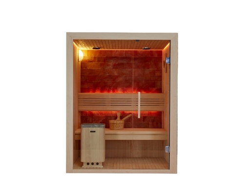 Phòng spa đá muối sang trọng tùy chỉnh Phòng spa trong nhà bằng gỗ tuyết tùng đỏ Phòng xông hơi khô Aspen