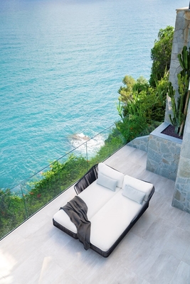 Sân hiên Thư giãn ngoài trời Ghế dài ngoài trời Hợp đồng đi văng Chất lượng Ghế Baech Garden Lounger
