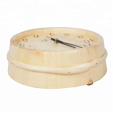 Phòng xông hơi khô bằng gỗ trang trí Phụ kiện phòng xông hơi khô bằng gỗ Vân sam Đồng hồ treo tường