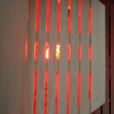 Double Wall Hemlock Phòng xông hơi hồng ngoại di động Half Body 0.9kw
