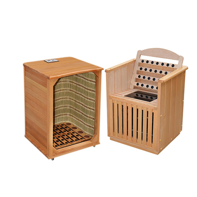 Phòng xông hơi khô nửa người hồng ngoại Truyền thống cho một người Cabin di động 0.9kw cho gia đình