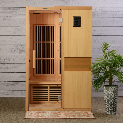 Phòng xông hơi hồng ngoại xa trong nhà 2-4 người Canada Hemlock bằng gỗ 9KW