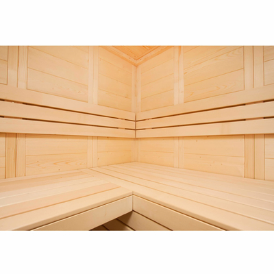 Phòng xông hơi ướt truyền thống 8kw Bản lề SS trong nhà Solid Nordic Spruce SS