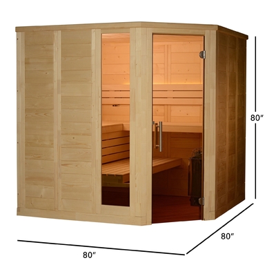 Phòng xông hơi hồng ngoại xa trong nhà cho 3 người Xây dựng Hemlock