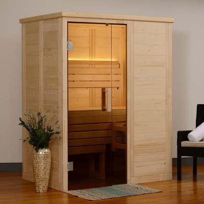 Phòng xông hơi khô trong nhà bằng gỗ cho 2 người Solid Nordic Spruce Steam 6kw