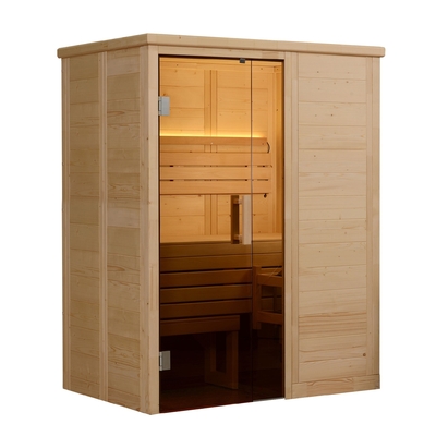 Phòng xông hơi khô trong nhà bằng gỗ cho 2 người Solid Nordic Spruce Steam 6kw
