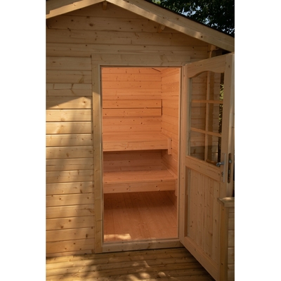 Cabin xông hơi khô bằng gỗ cho 4-6 người bằng gỗ Spruce truyền thống của Bắc Âu