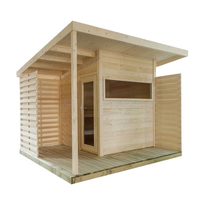 Cabin tắm hơi hồng ngoại xa bằng gỗ Nordic Spruce 6 người ngoài trời